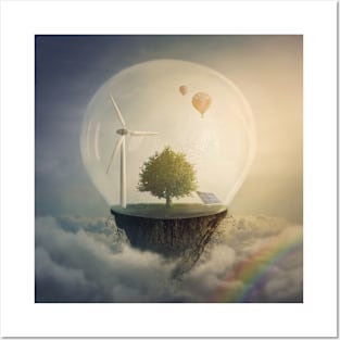 Isolated eco world Posters and Art